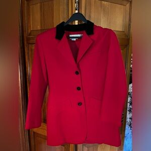 Women’s red suit coat